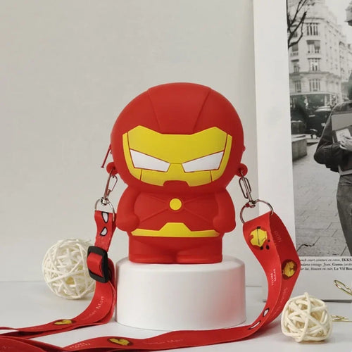 Avengers-axelväska med figur Iron Man – röd och guld