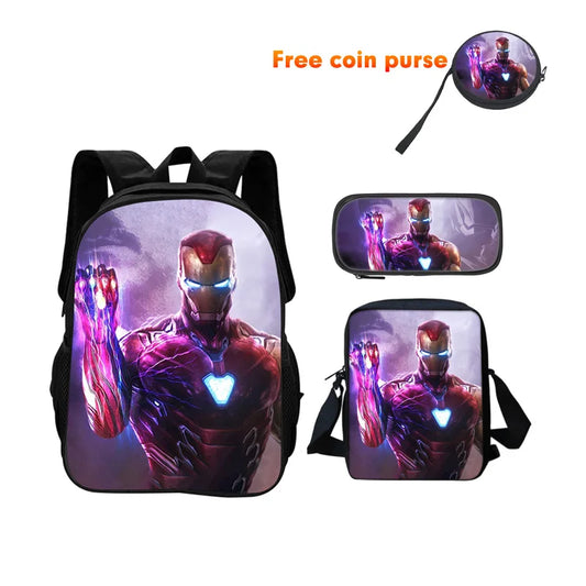 Avengers Iron Man 3-delat skolväskeset – Nanohandske Endgame