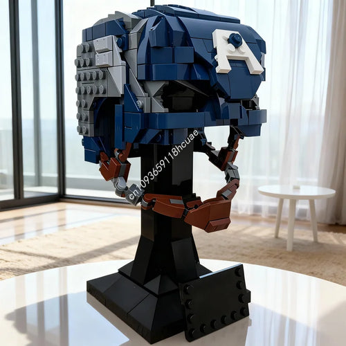 LEGO Captain America - Helmeted Bust Building Set, 587 Pieces