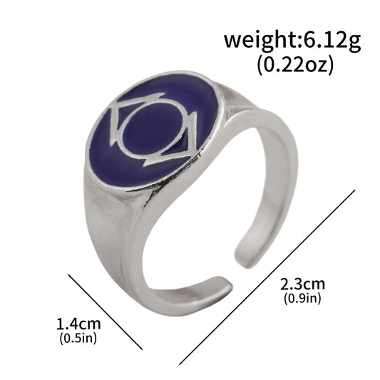Avengers-ring – Blåt pilesymbol