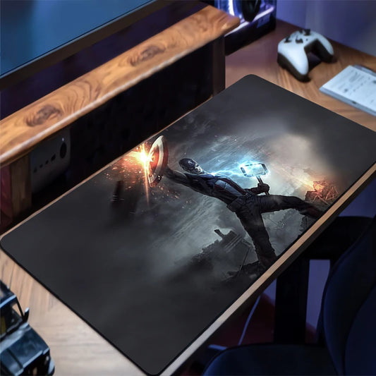 Tapete de rato Avengers - Design de relâmpago azul XXL