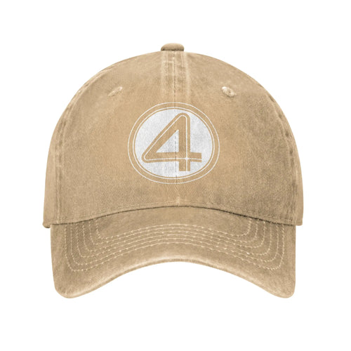 Fantastic Four-kasket – Khakifarvet denim med vasket effekt
