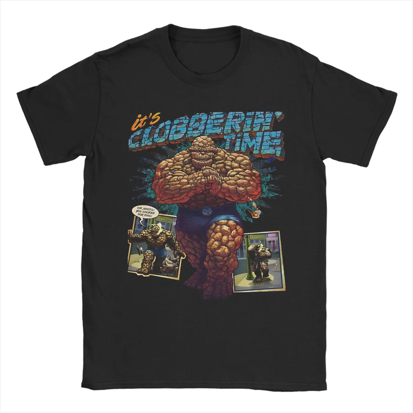 T-shirt The Fantastic 4 First Steps – poster rétro bleu unisexe