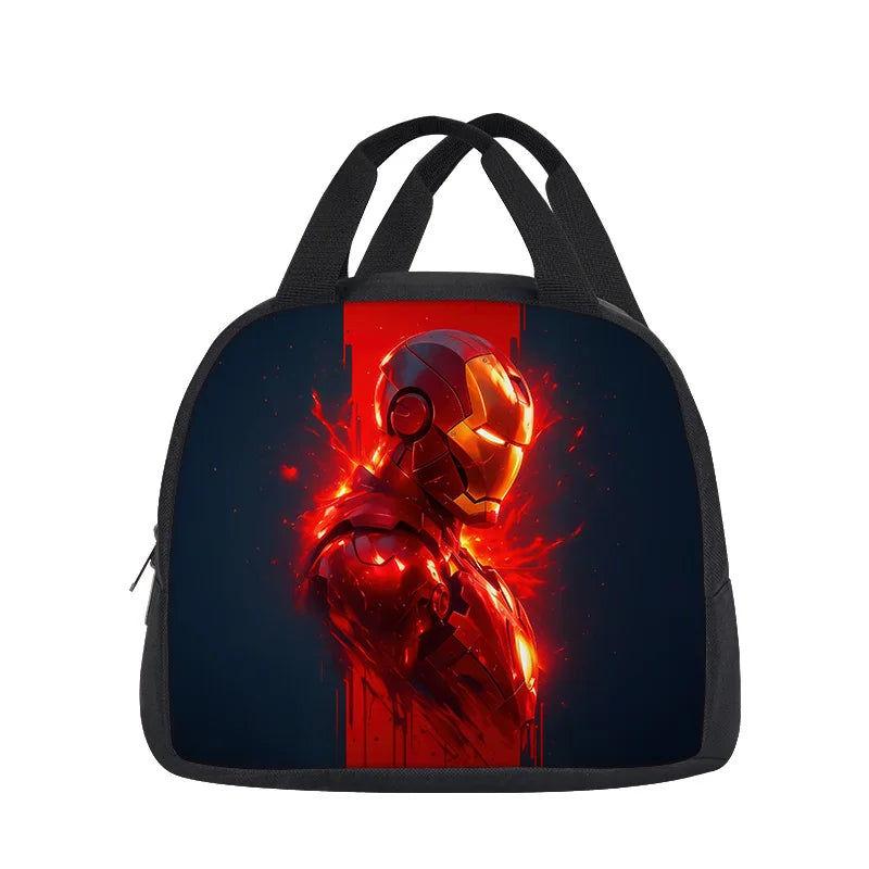 Geantă de prânz tip sacoșă Avengers Iron Man – Profil, siluetă roșu-închis