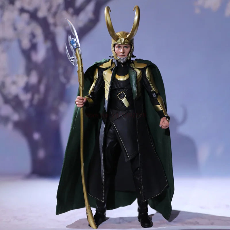 Loki 1/7 Deluxe Marvel-figura – sisakkal, jogarral és cserélhető kezekkel