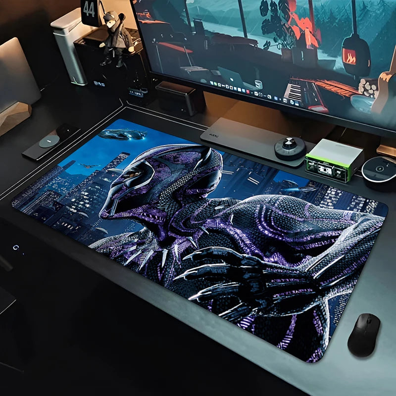 XXL gamingmussemåtte Black Panther – monokrom sort til skrivebord