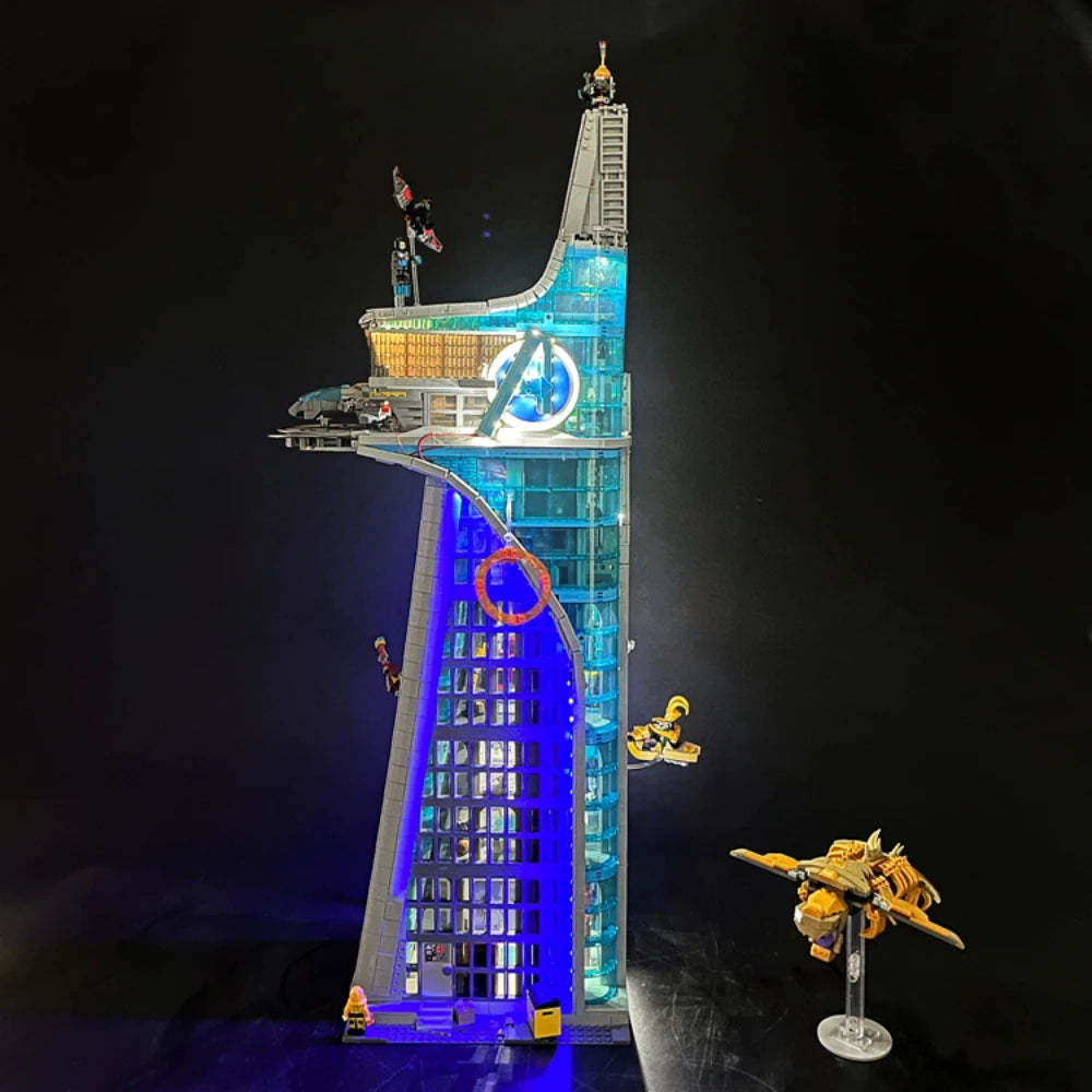 Kit LED BYB pentru turnul Avengers LEGO 76269 – iluminare decorativă cu telecomandă