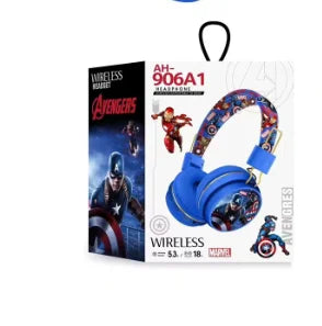 Avengers Iron Man Captain America Bluetooth-hovedtelefoner – Blå