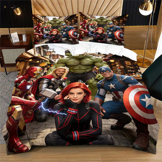 Avengers Duvet Cover - Full Team Iron Man Thor Hulk Captain America