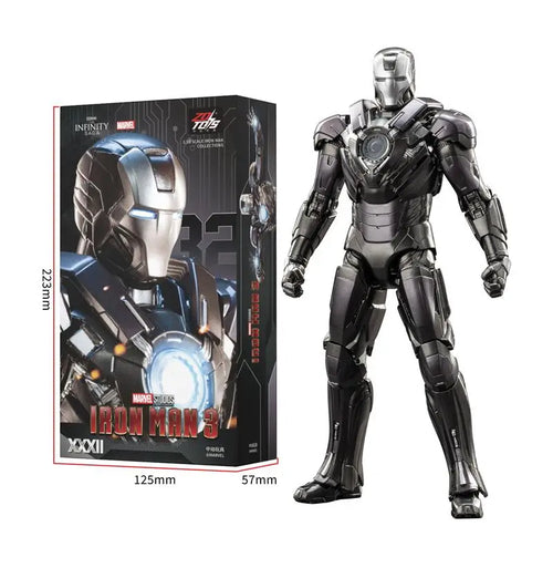 ZD Toys Iron Man MK32-figur – komplet sort rustning