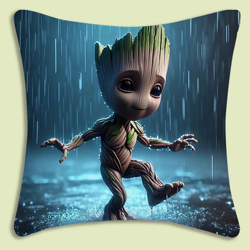 Față de pernă Baby Groot – dansând sub ploaia nocturnă