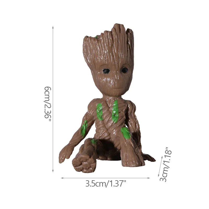 Breloc Baby Groot, figurină 3D - Colecție cu diverse costume