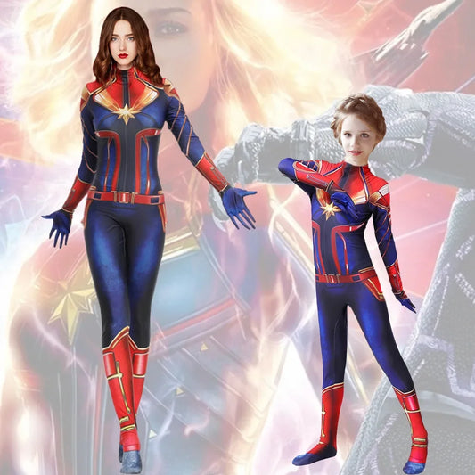 Marvel Kapitány jelmez – kék, piros és arany kezeslábas