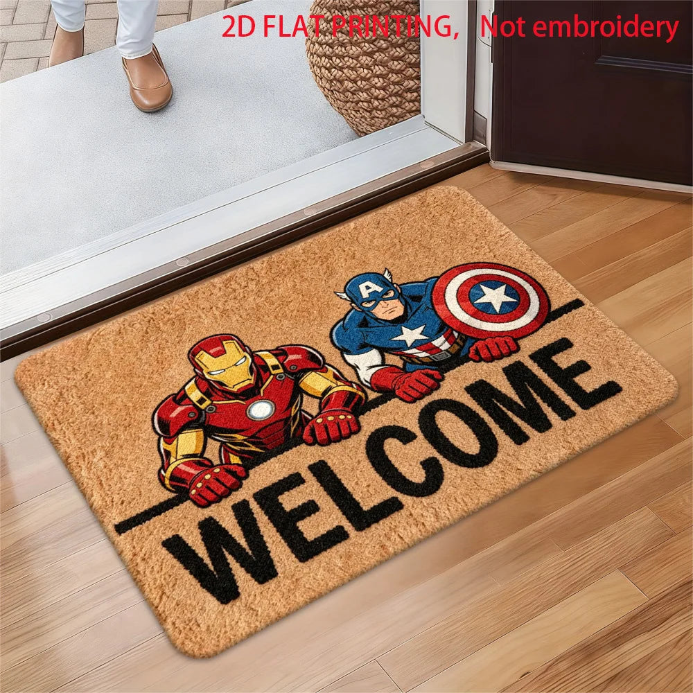 Marvel Avengers-matta – Välkomstmotiv med Iron Man och Captain America