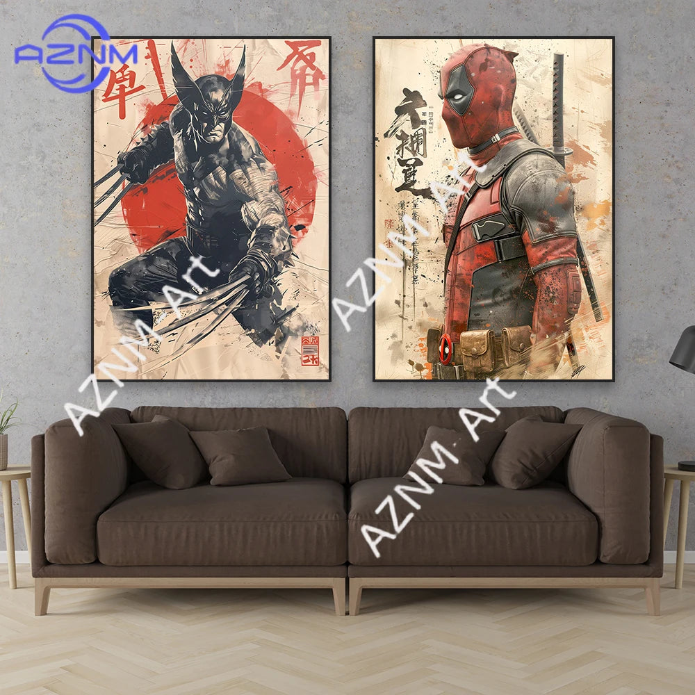 Avengers Hulk-poszter – japán irezumi tetoválásstílus