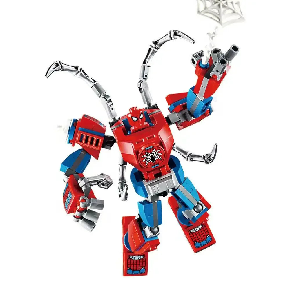 Byggblockset med Avengers-mecha – Captain America, Hulk, Wolverine och Thanos