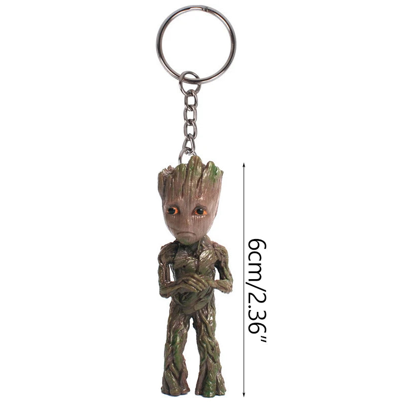 Breloc Baby Groot, figurină 3D - Colecție cu diverse costume