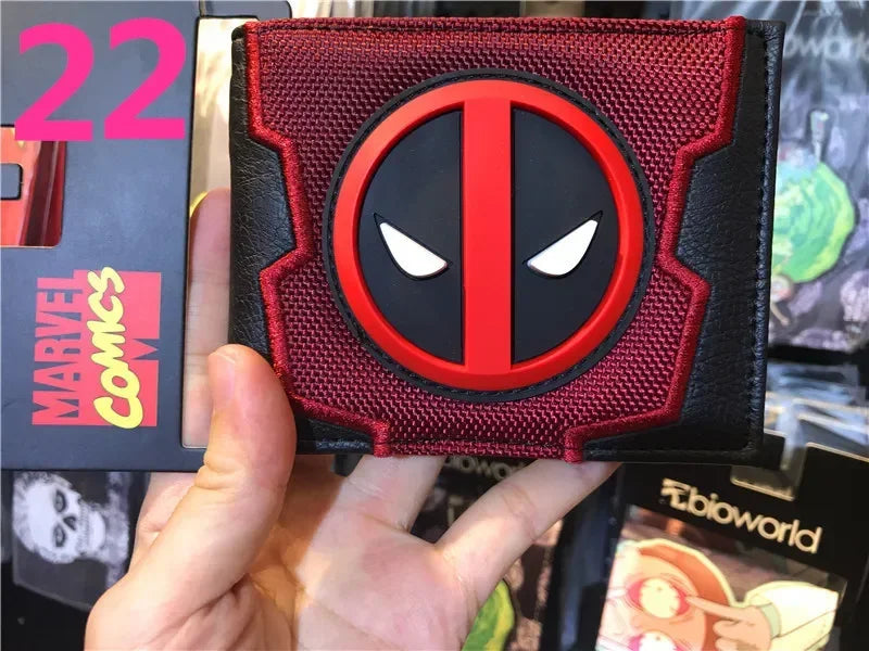 Peněženka Avengers Deadpool – červené plátno s 3D logem