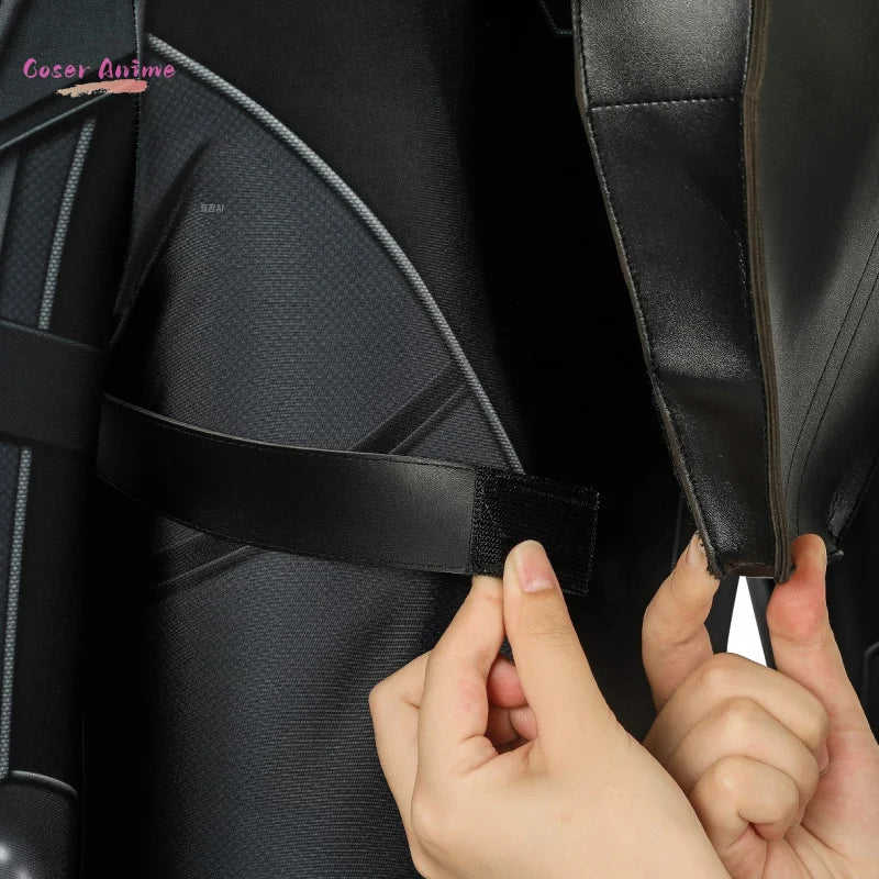 Fato de cosplay da Viúva Negra do filme - Macacão preto com cinto dourado para adulto