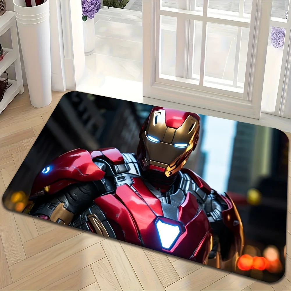 Tapete de entrada dos Vingadores — Equipa completa em azul