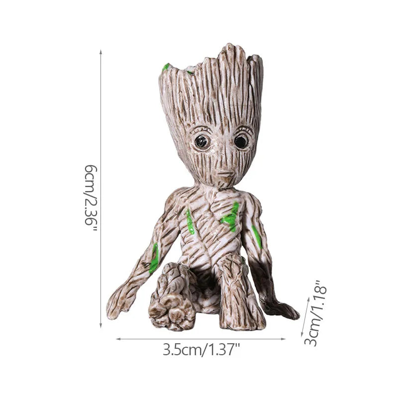 Breloc Baby Groot, figurină 3D - Colecție cu diverse costume