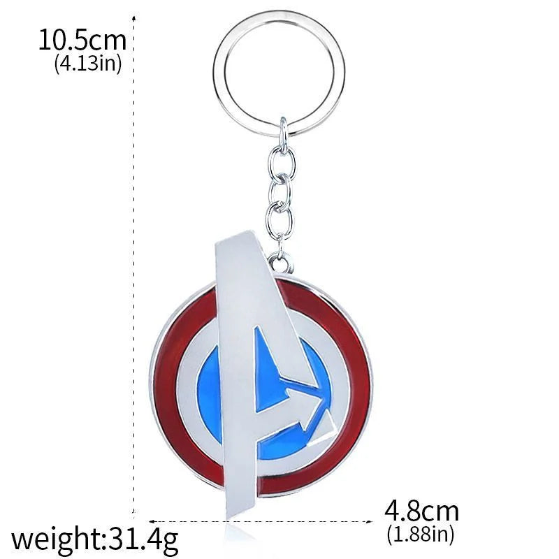 Avengers Logo A Keychain - Blue Red Shield