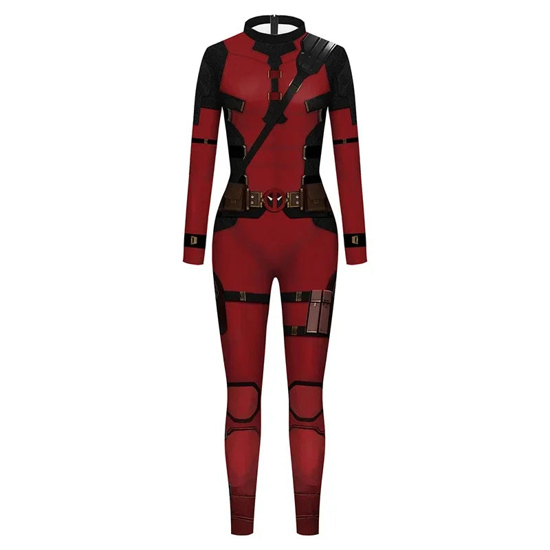 Disfarce Deadpool - Fato vermelho e preto