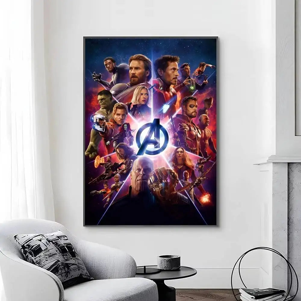 Avengers Infinity War-poszter – Csapat és vörös logó dizájnja