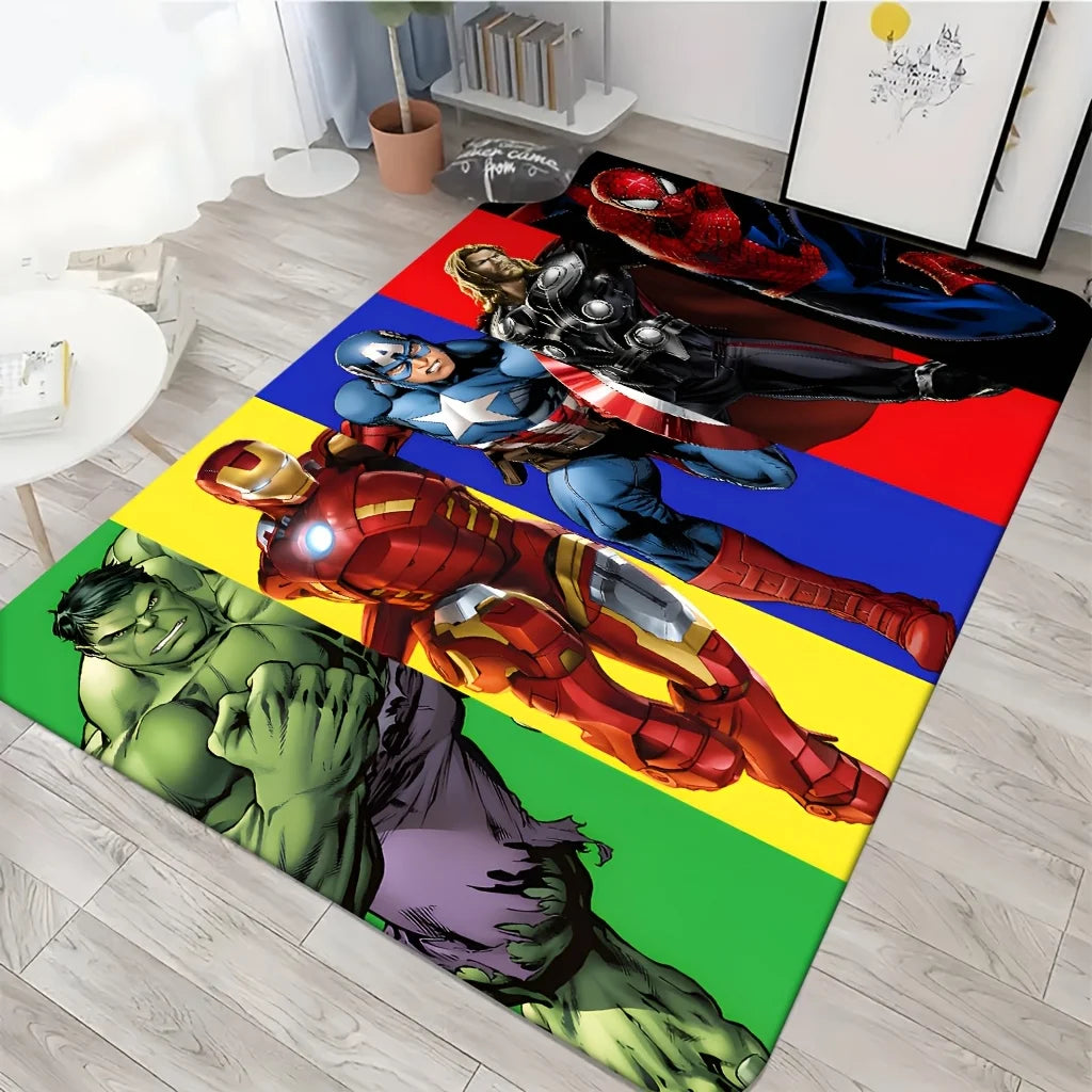 Avengers-måtte med heltegruppe – farvede striber