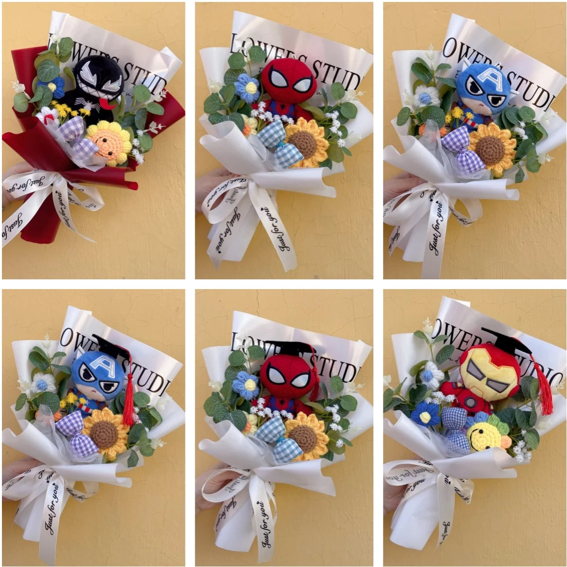 Avengers Spider-Man-buket – håndlavet gave med tøjdyr