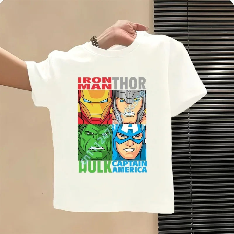 Kids' Avengers T-Shirt - Hero Trio Design White