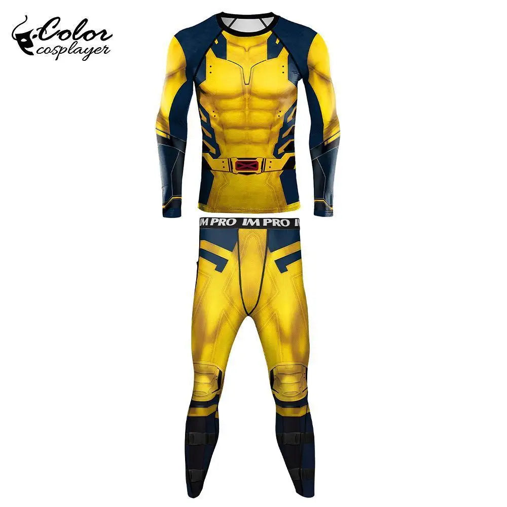 Full Wolverine Cosplay Suit - Yellow Blue X-Men Costume