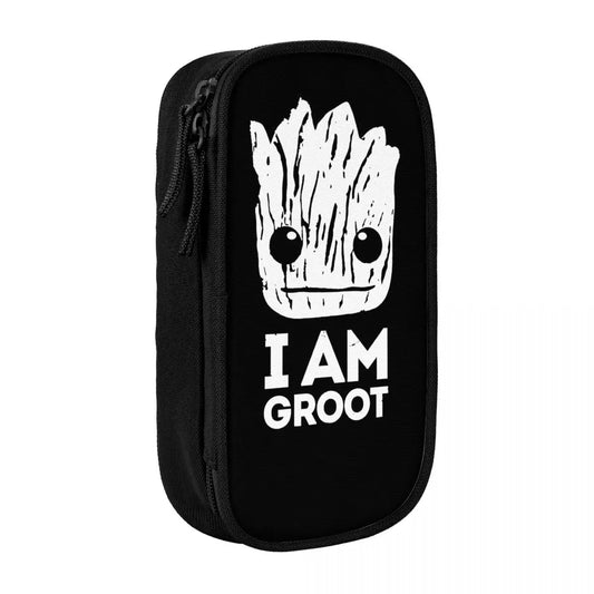 Avengers Baby Groot penalhus – »I Am Groot«-gravering på sort baggrund