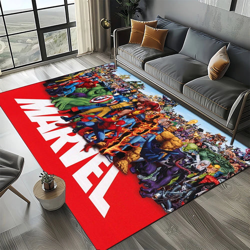 Avengers 3D-szőnyeg – vörös Marvel-logó dizájn