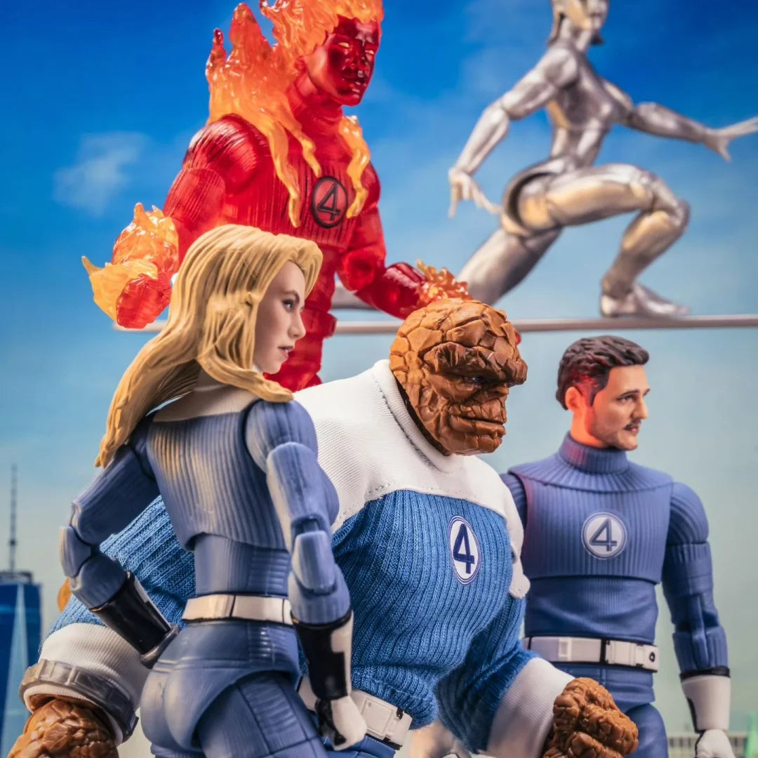 The Thing-figura – kék-fehér Fantasztikus Négyes-egyenruha
