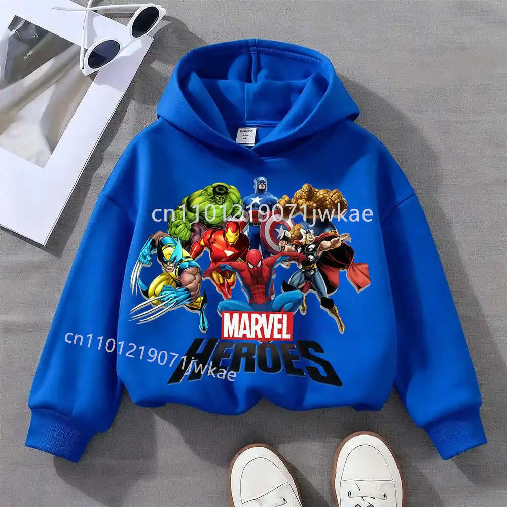 Kids' Marvel Heroes Group Hoodie - Blue