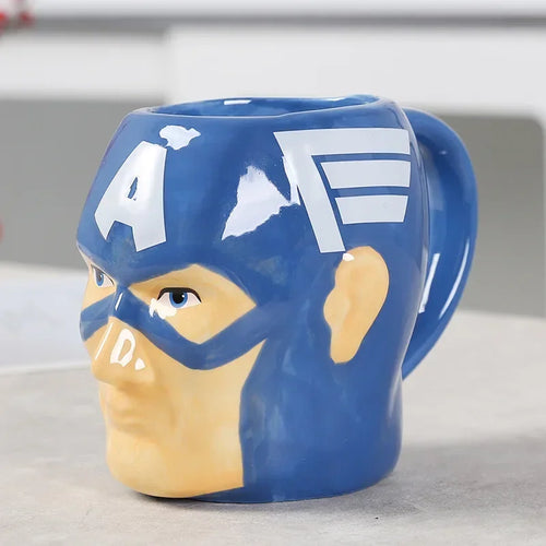 Cană ceramică 3D Captain America – cap în formă de cască