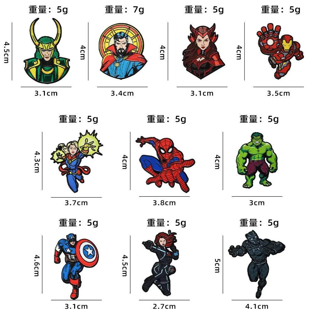 Avengers-emaljmärke – Captain Marvel