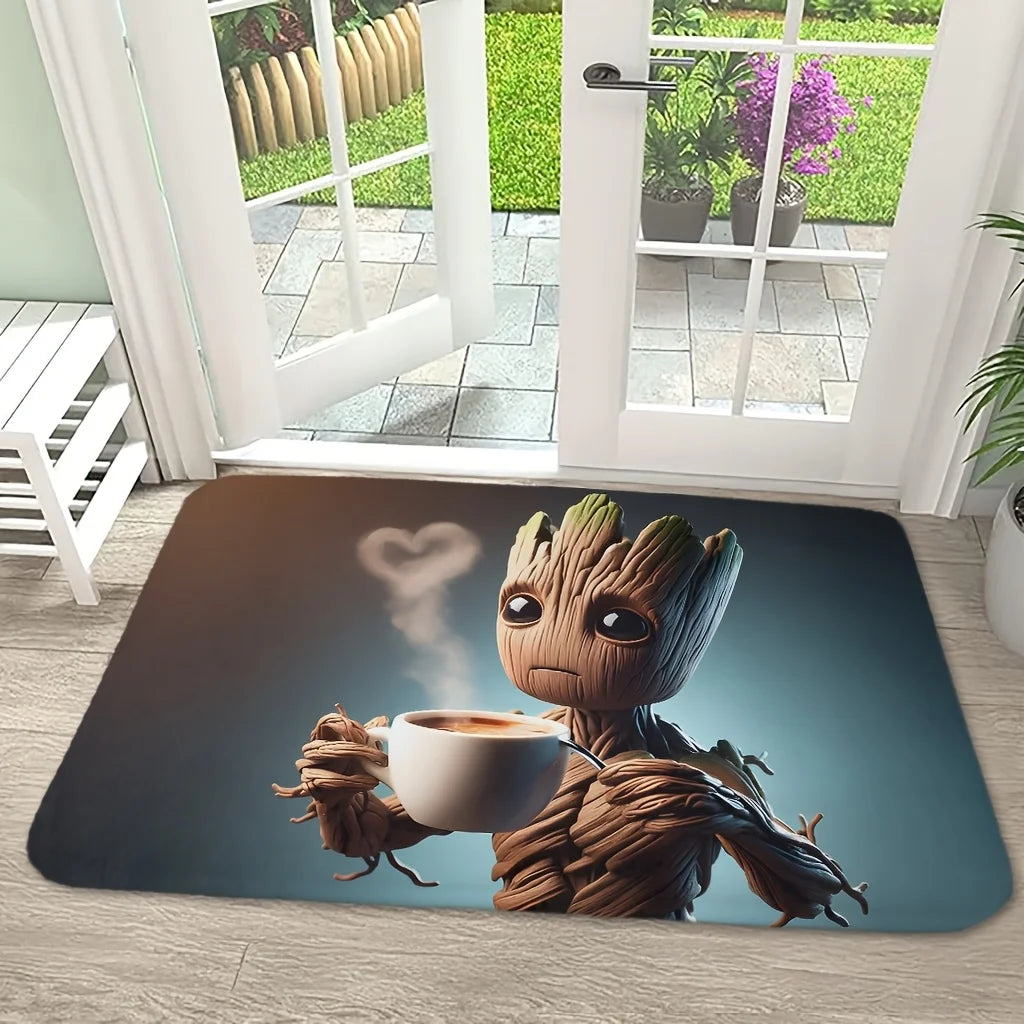 Csúszásmentes Groot Marvel fürdőszobaszőnyeg 3D mintával