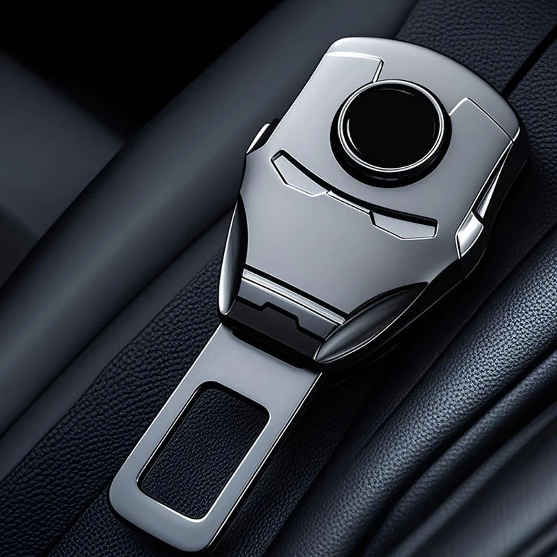 Iron Man Car Accessory - Chrome Seatbelt Buckle Cover