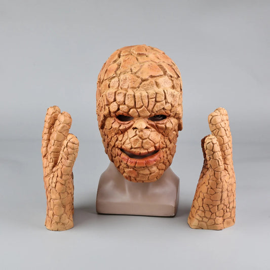 Maska a rukavice The Thing – cosplay Fantastic Four, latexové, pro dospělé