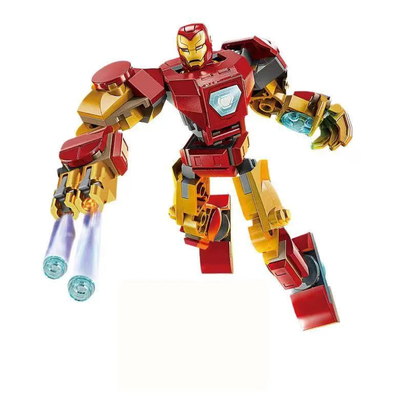 Byggblockset med Avengers-mecha – Captain America, Hulk, Wolverine och Thanos