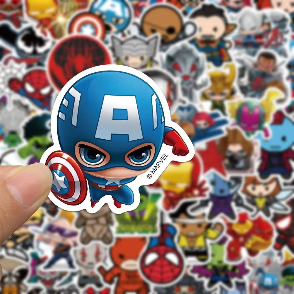 Autocolantes Avengers - Conjunto de 50 autocolantes impermeáveis