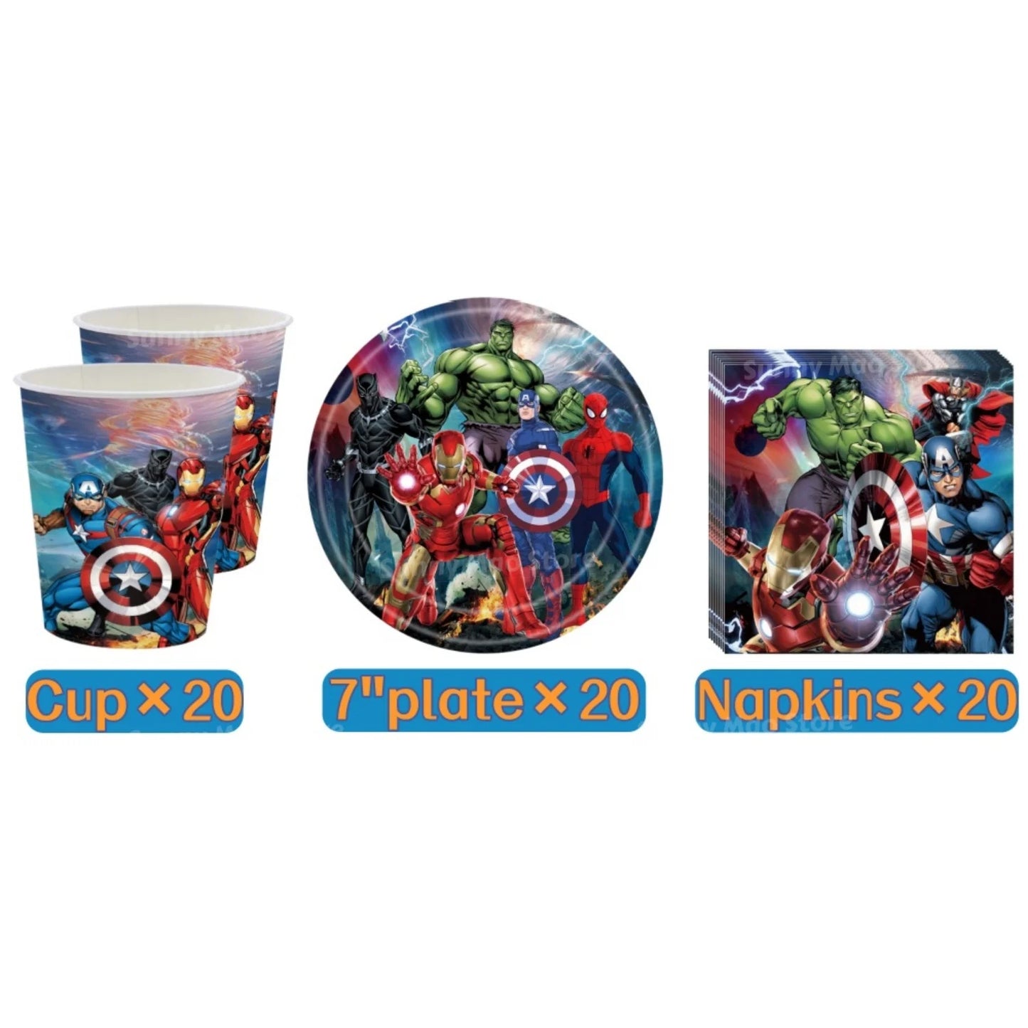 Dekorační sada k narozeninám Avengers – balónky s čísly Iron Man Spider-Man