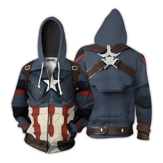 Avengers Captain America Hoodie - 3D Cosplay