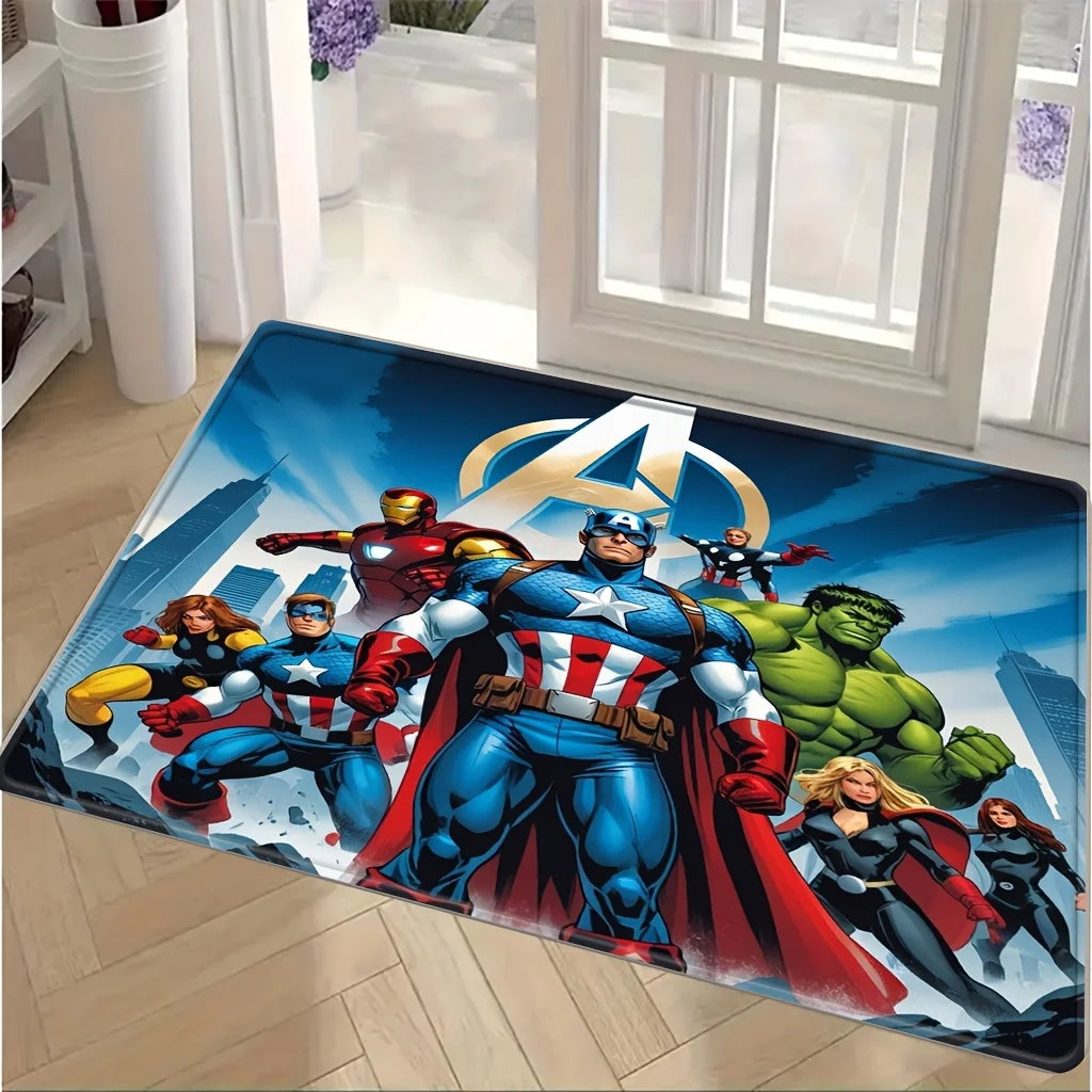 Avengers Hero Group Rug - Golden A Logo City