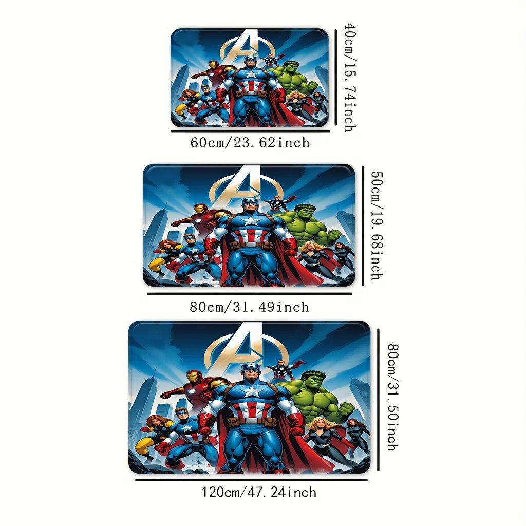 Avengers Hero Group Rug - Golden A Logo City