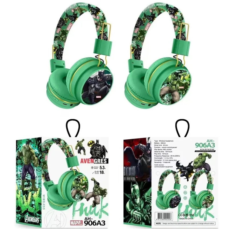Auscultadores Bluetooth Avengers Hulk - Verde camuflado