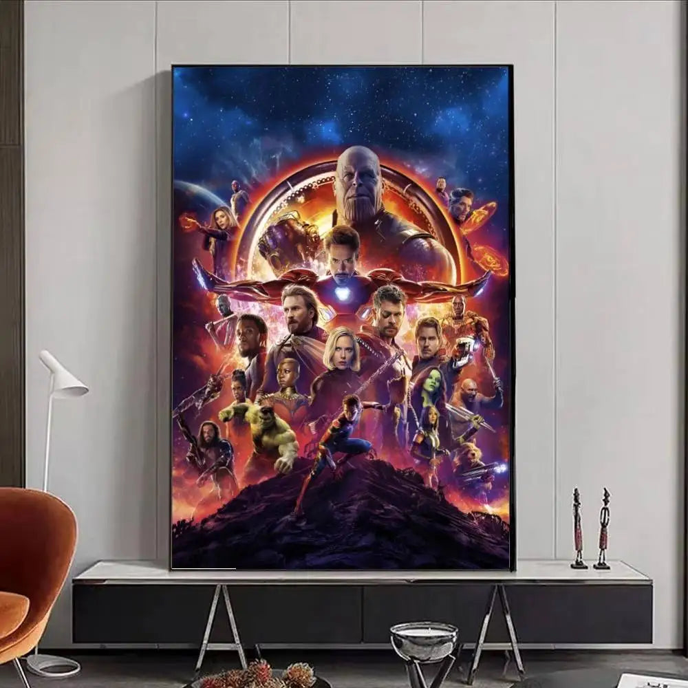 Avengers Infinity War-poszter – Fehér-fekete kontrasztos dizájn