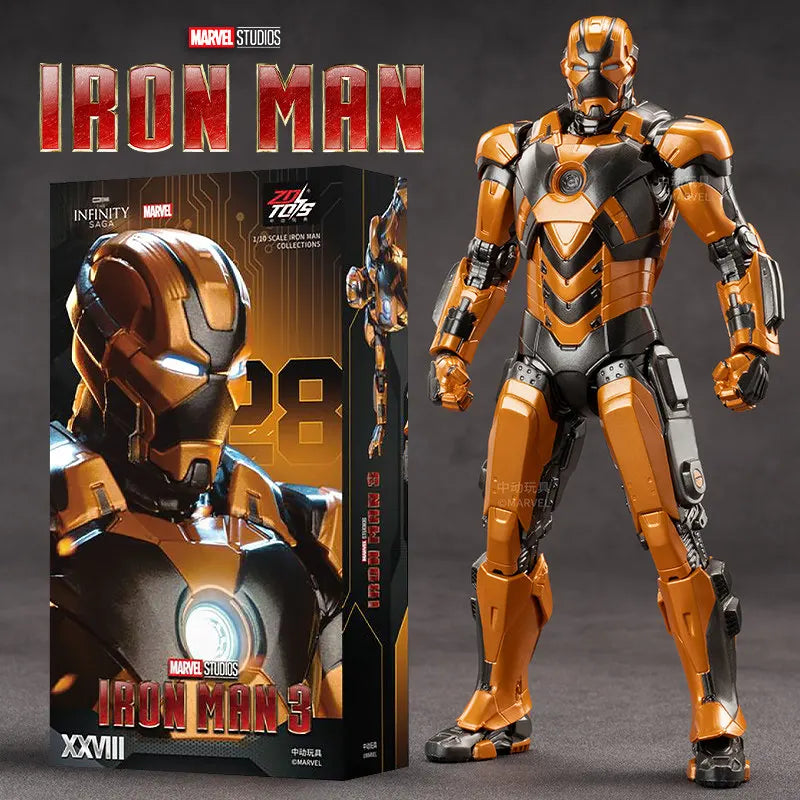 Figurka ZD Toys Iron Man MK28 Hot Rod – varianta s krabicí XXVIII